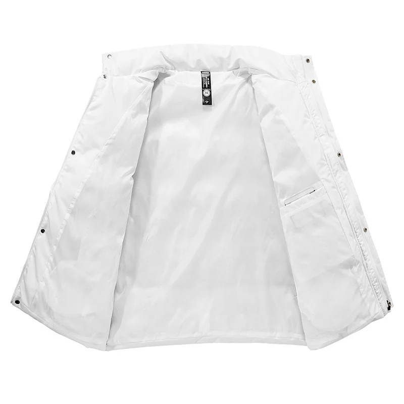 Herren Oversize-Steppjacke mit hohem Stehkragen und Druckknopffront Drune