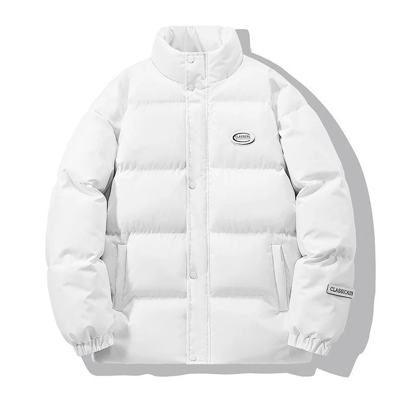 Herren Oversize-Steppjacke mit hohem Stehkragen und Druckknopffront Drune