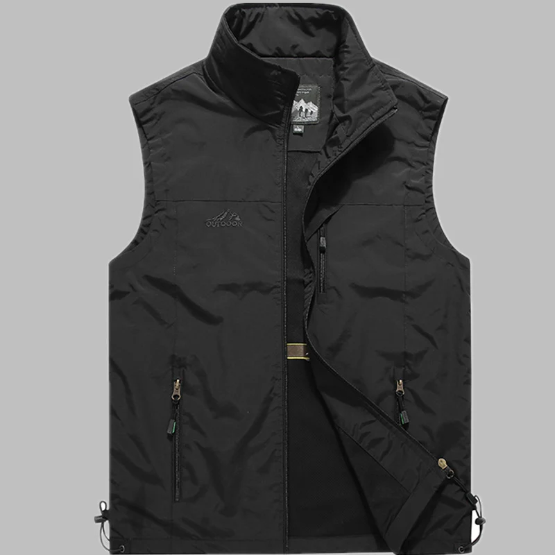 Herren Outdoor-Utility-Weste mit Mesh-Futter und Reißverschluss-Taschen Drune