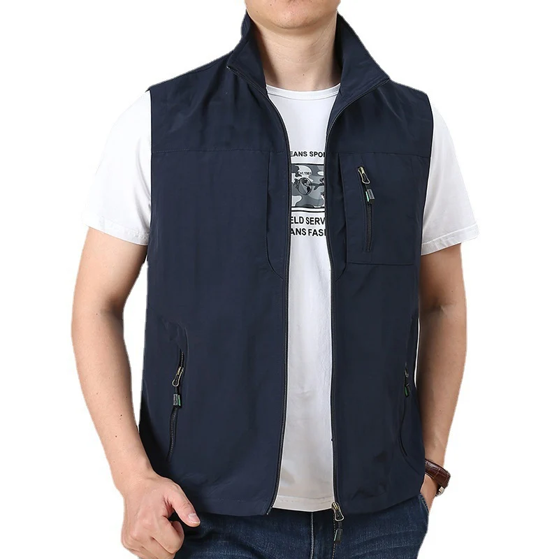 Herren Outdoor-Utility-Weste mit Mesh-Futter und Reißverschluss-Taschen Drune