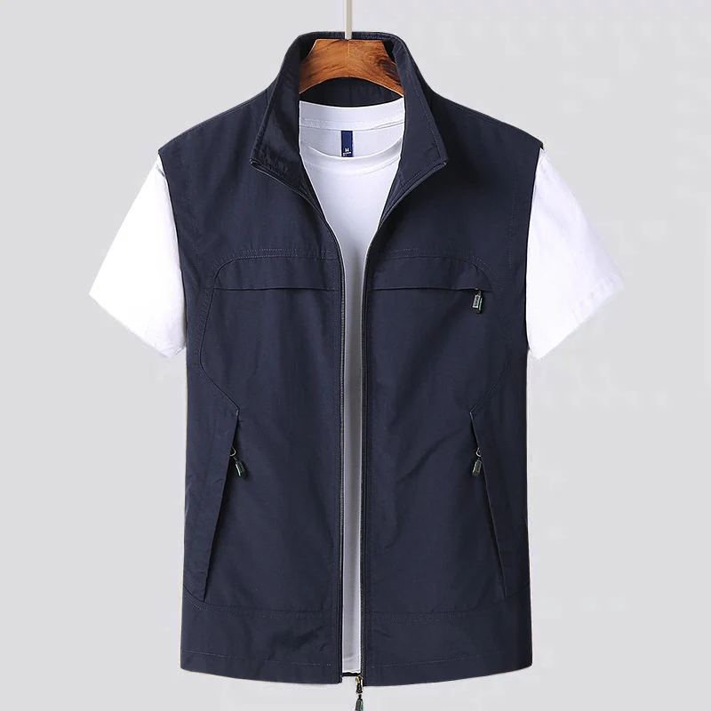 Herren Outdoor-Utility-Weste mit Mesh-Futter und Reißverschluss-Taschen Drune