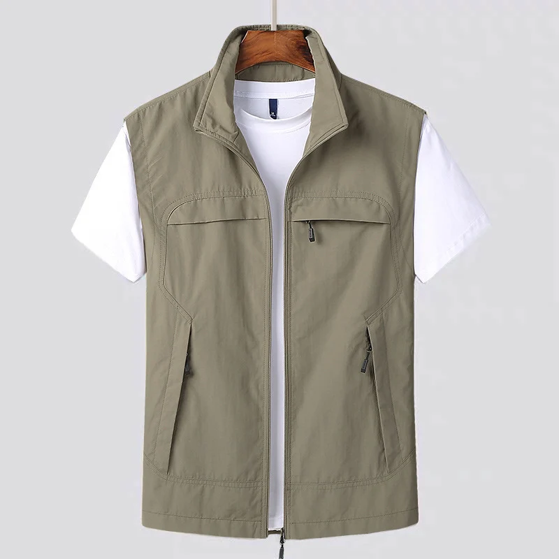 Herren Outdoor-Utility-Weste mit Mesh-Futter und Reißverschluss-Taschen Drune