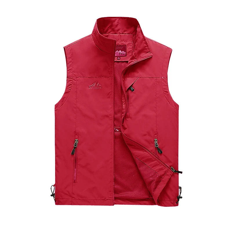 Herren Outdoor-Utility-Weste mit Mesh-Futter und Reißverschluss-Taschen Drune