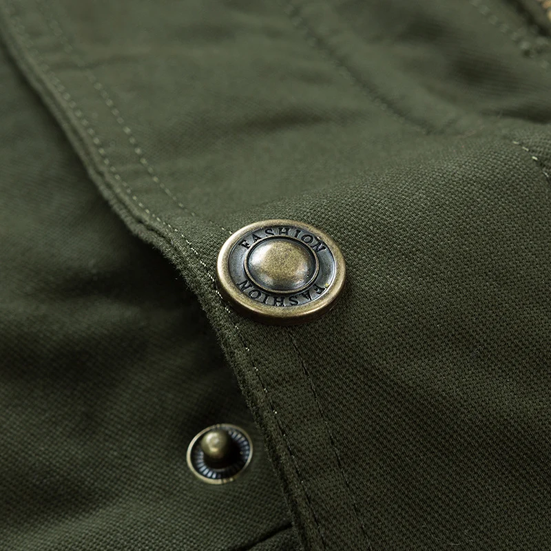 Herren Outdoor-Parka im Field-Style mit Teddyfutter und Utility-Taschen Drune