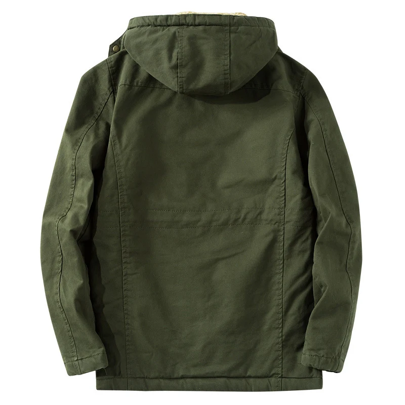 Herren Outdoor-Parka im Field-Style mit Teddyfutter und Utility-Taschen Drune
