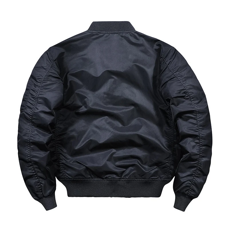 Herren Nylon-Flightbomber mit Ärmeltasche, gesteppter Thermo-Innenlage und geripptem Saum Drune