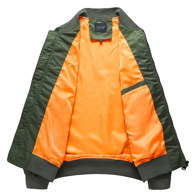 Herren Nylon‑Fliegerblouson mit leuchtendem Innenfutter und Utility‑Ärmeltasche Drune
