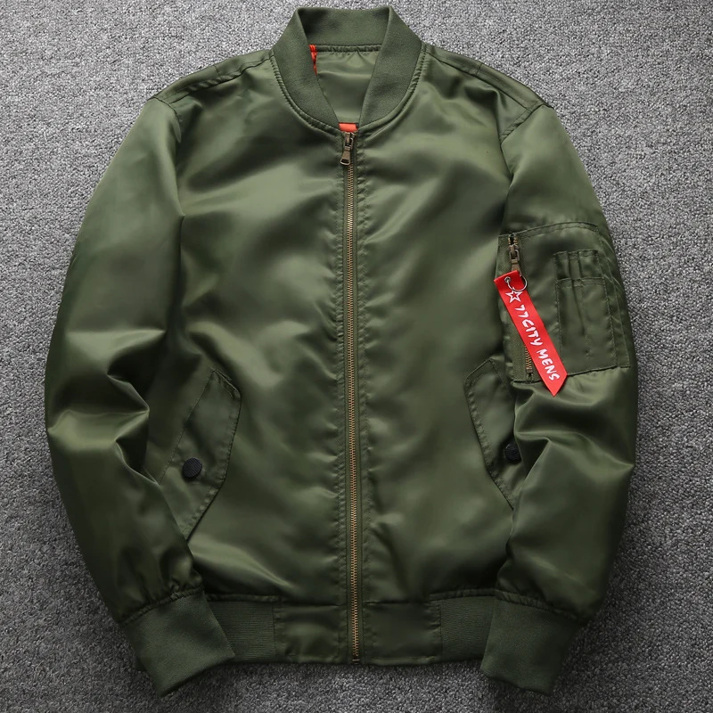 Herren Nylon-Bomberjacke mit Ärmeltasche, gerippten Bündchen und Utility-Details Drune
