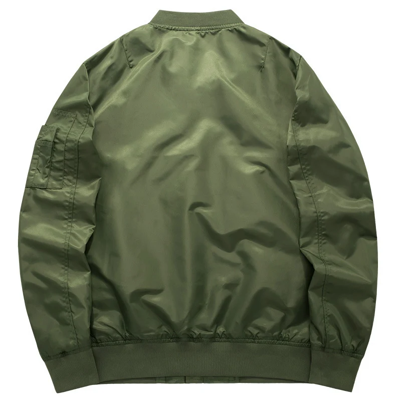 Herren Nylon-Bomberjacke im Pilotenstil mit wattierter Thermofütterung und Ärmeltasche Drune