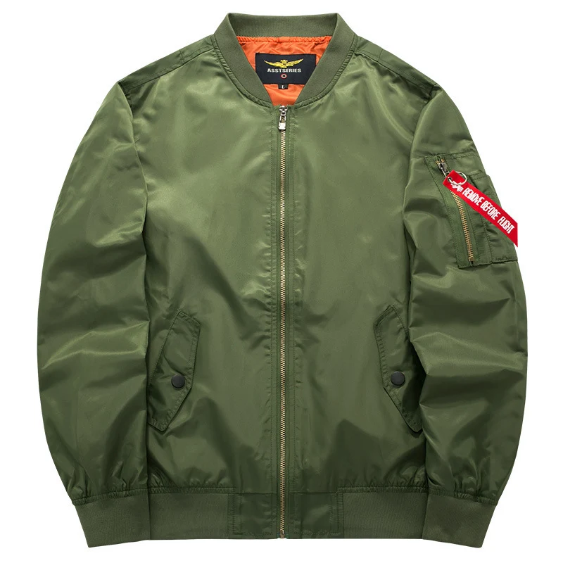 Herren Nylon-Bomberjacke im Pilotenstil mit wattierter Thermofütterung und Ärmeltasche Drune