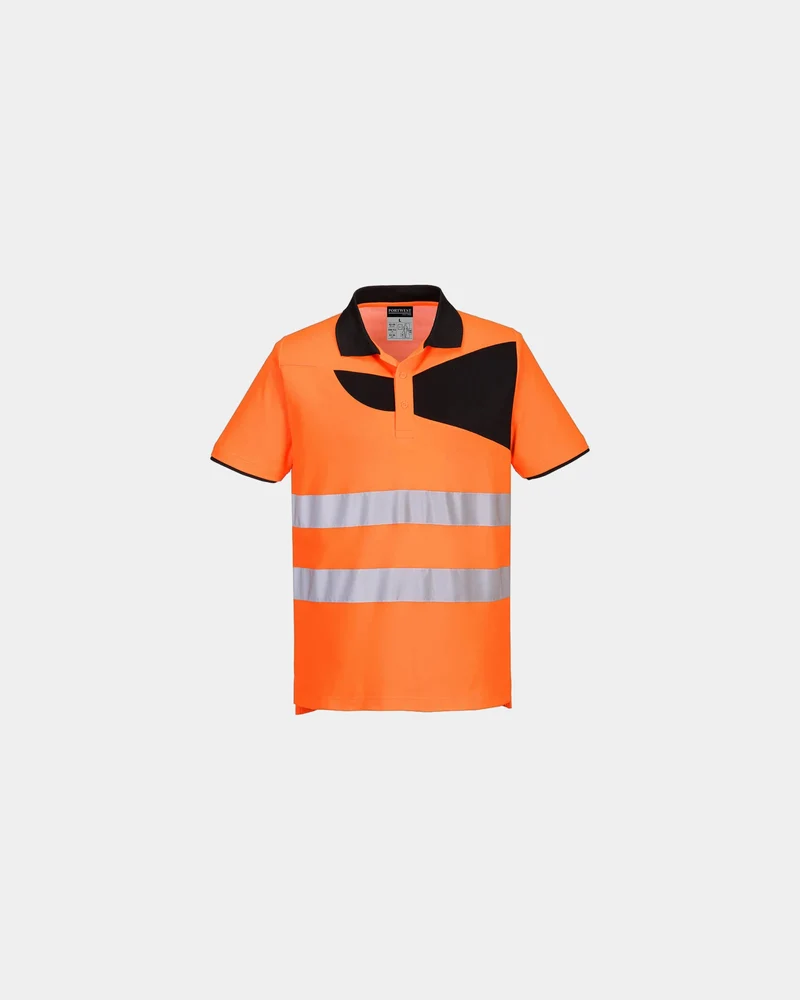 Poloshirt hochsichtbar PW2 M/C zum Personalisieren
