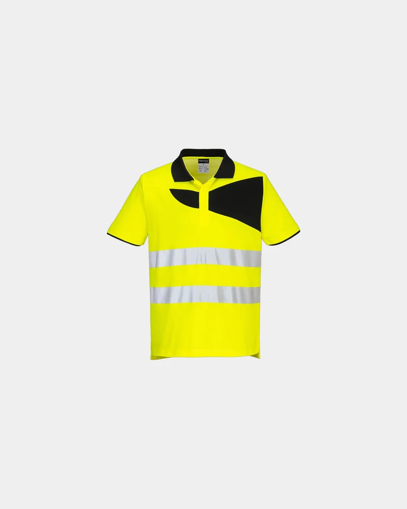Poloshirt hochsichtbar PW2 M/C zum Personalisieren