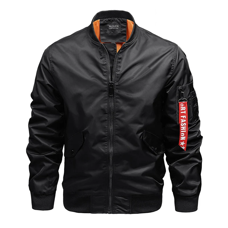 Herren leichtes Pilotblouson aus Hightech‑Nylon mit Ärmel‑Organizer und kontrastierendem Innenfutter Drune