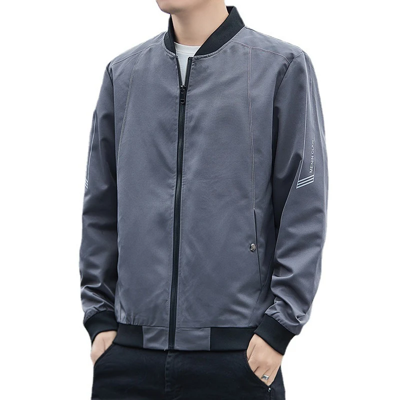Herren Leichter winddichter Tech‑Bomber mit Rippbündchen und minimalistischen Nahtdetails Drune