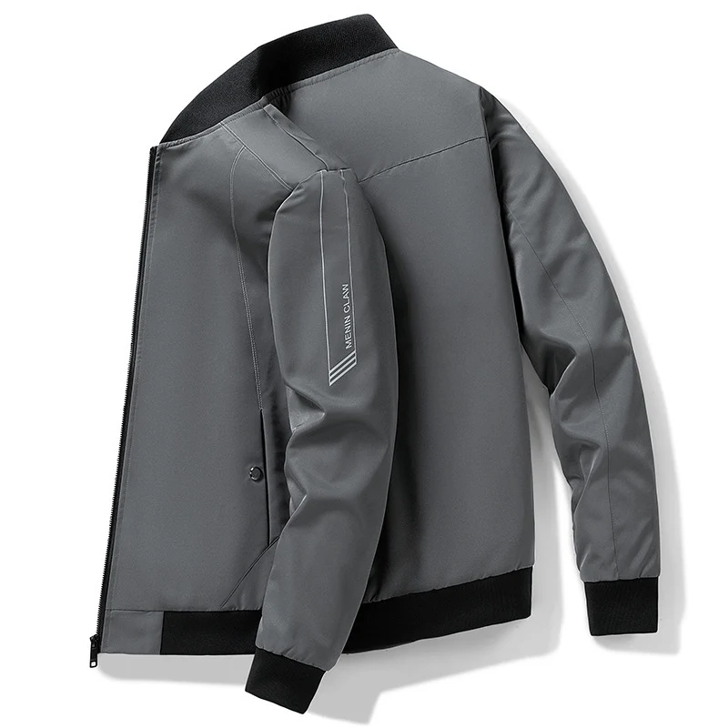 Herren Leichter winddichter Tech‑Bomber mit Rippbündchen und minimalistischen Nahtdetails Drune
