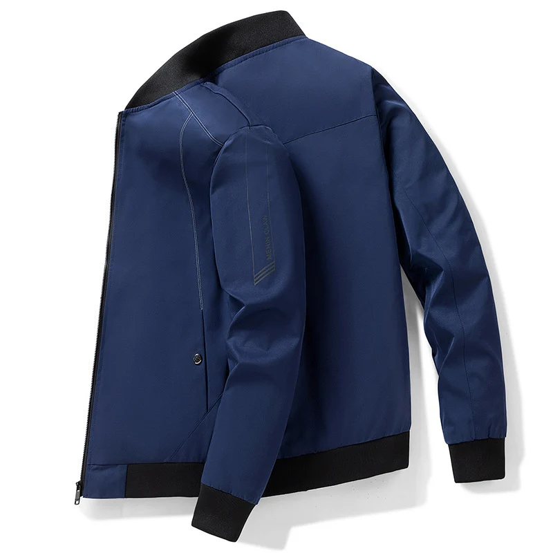 Herren Leichter winddichter Tech‑Bomber mit Rippbündchen und minimalistischen Nahtdetails Drune