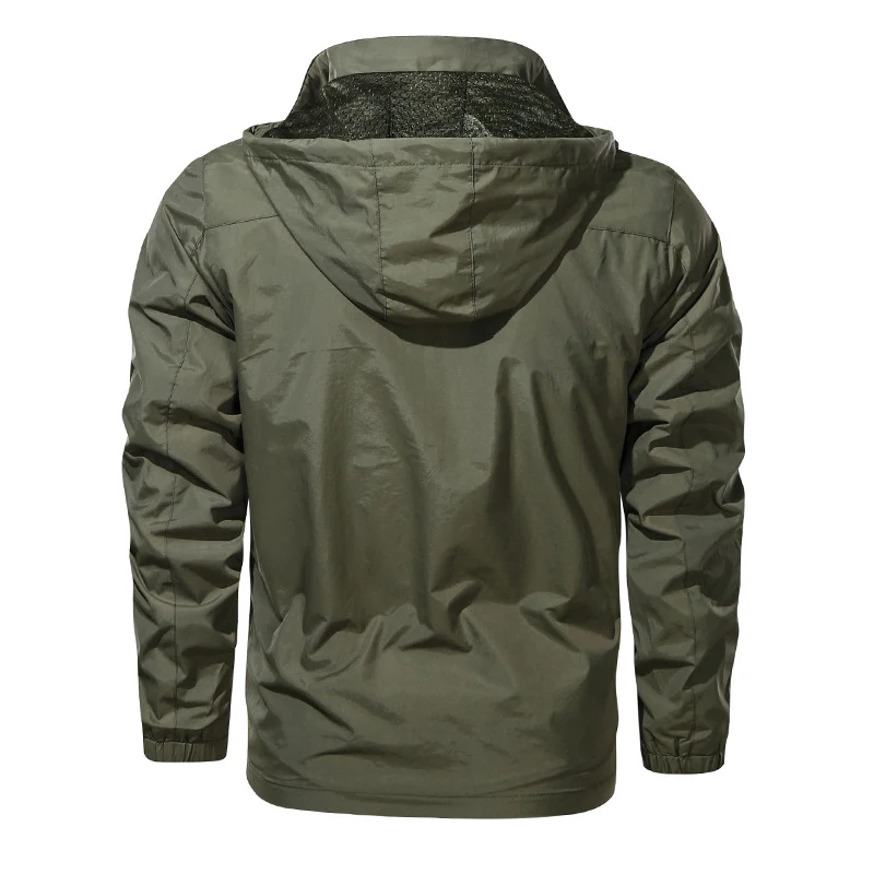 Herren Leichter Softshell-Windblouson mit Brust-Zipper und hochschließendem Kragen Drune