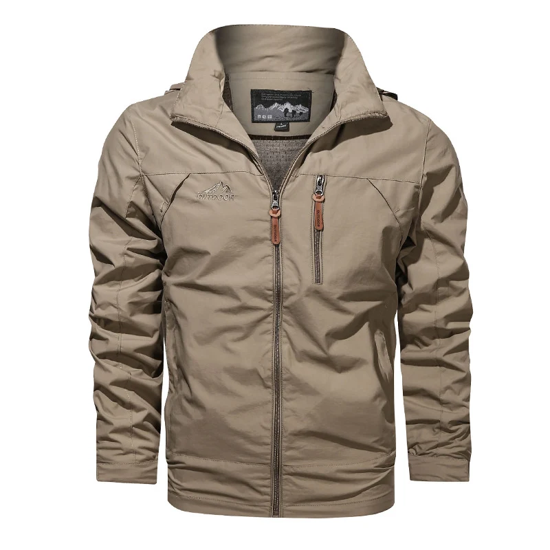 Herren Leichter Softshell-Windblouson mit Brust-Zipper und hochschließendem Kragen Drune