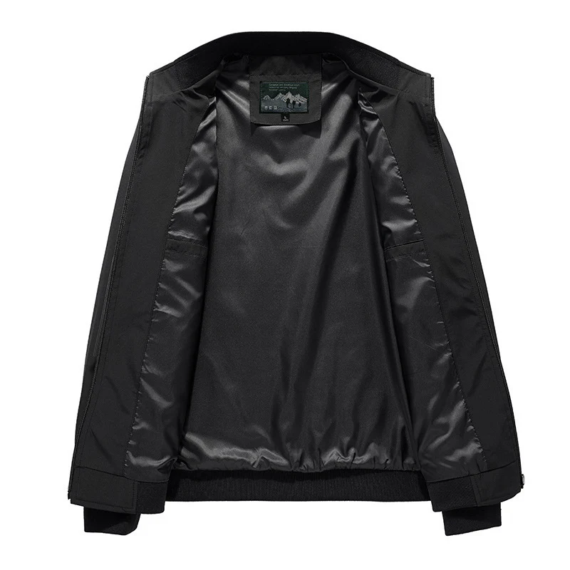 Herren Leichter Softshell-Bomber mit reflektierenden Ärmeldetails und hohem Stehkragen Drune