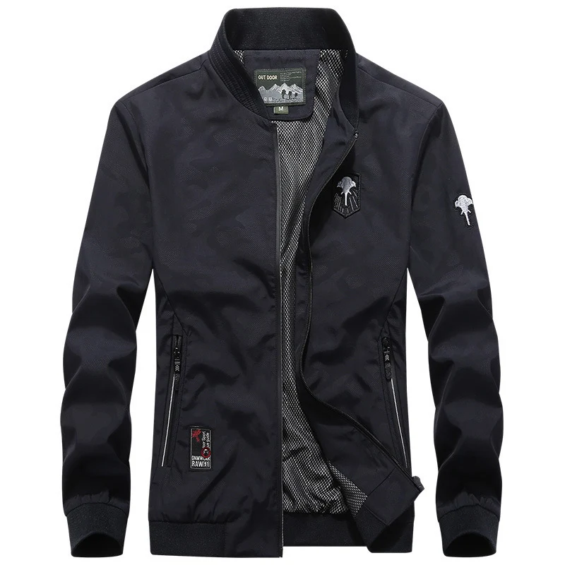Herren Leichter Softshell-Bomber mit atmungsaktivem Mesh-Futter und Reißverschlusstaschen Drune