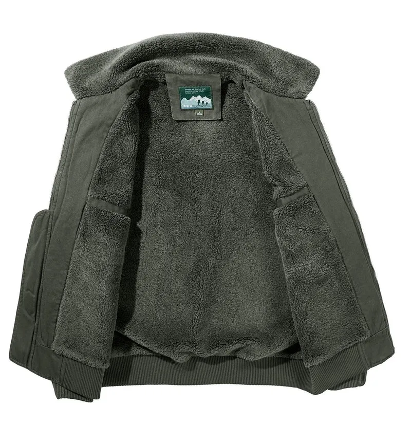 Herren Multifunktions-Pilotenjacke mit Sherpa-Futter, gesteppter Innenlage und aufgesetzten Pattentaschen Drune