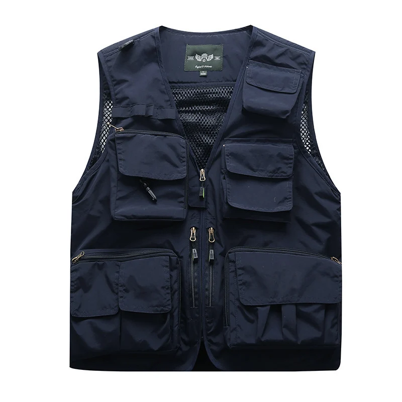 Herren Multifunktionale Utility-Weste mit zahlreichen Taschen und Mesh-Rücken Drune