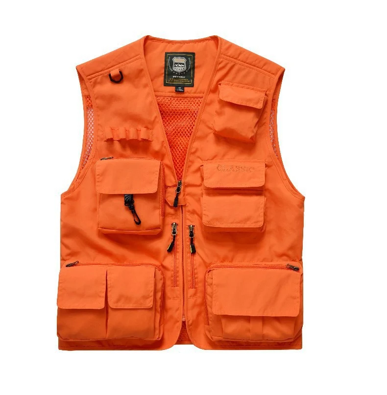 Herren Multifunktionale Utility-Weste mit zahlreichen Taschen und Mesh-Rücken Drune