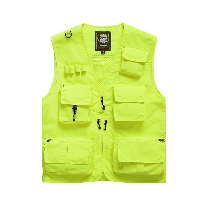 Herren Multifunktionale Utility-Weste mit zahlreichen Taschen und Mesh-Rücken Drune