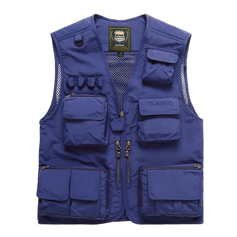 Herren Multifunktionale Utility-Weste mit zahlreichen Taschen und Mesh-Rücken Drune