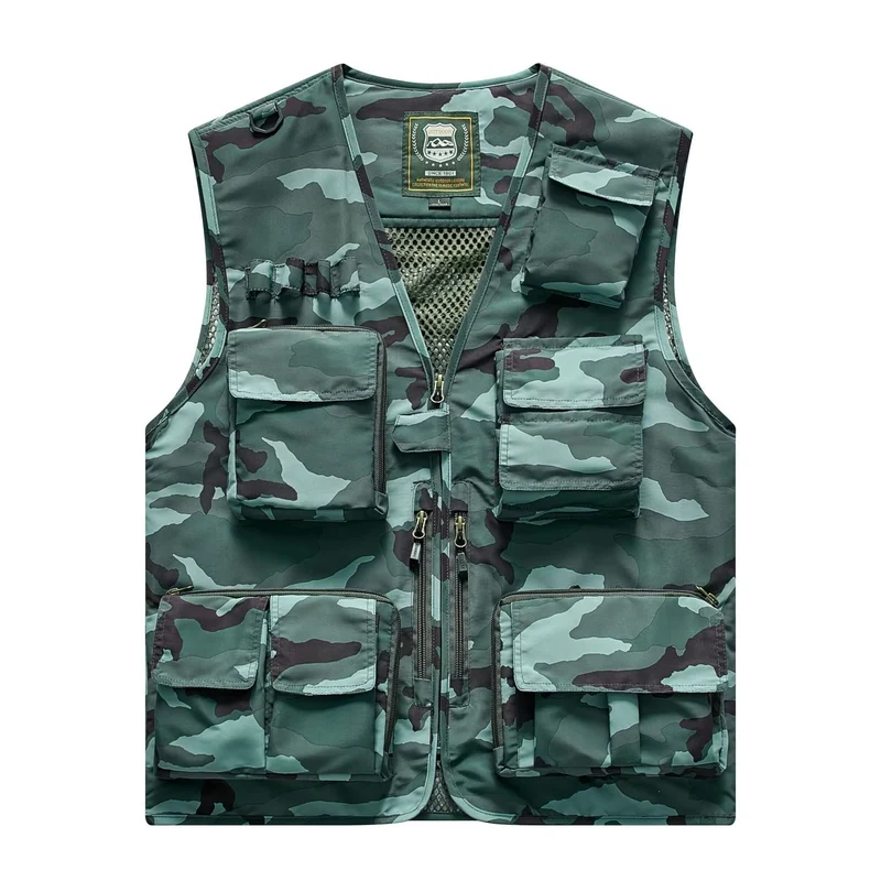 Herren Multifunktionale Utility-Weste mit zahlreichen Taschen und Mesh-Rücken Drune