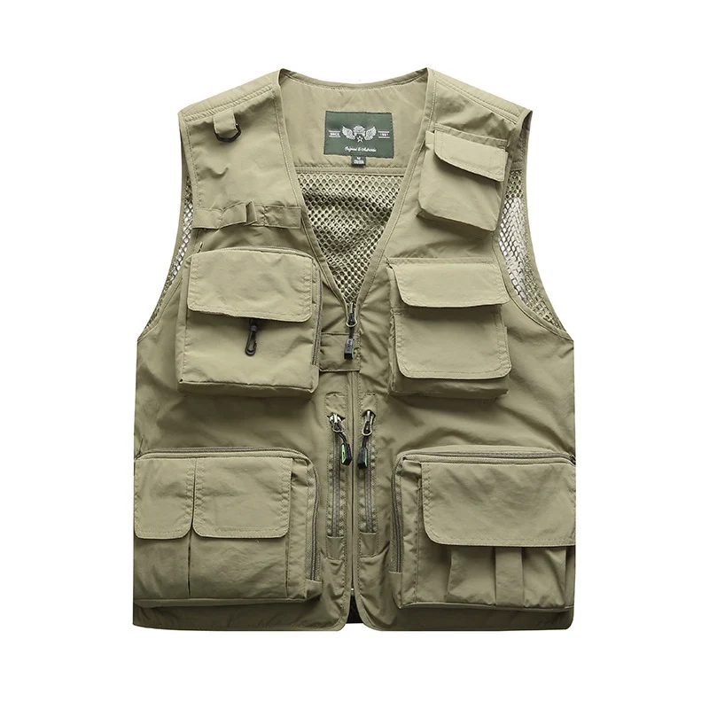 Herren Multifunktionale Utility-Weste mit zahlreichen Taschen und Mesh-Rücken Drune