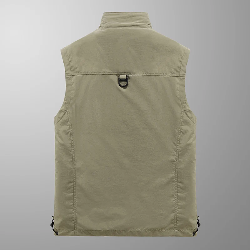 Herren Multifunktionale Outdoor-Utility-Weste mit fleecegefütterter Thermo-Innenlage und Mehrfachtaschen Drune