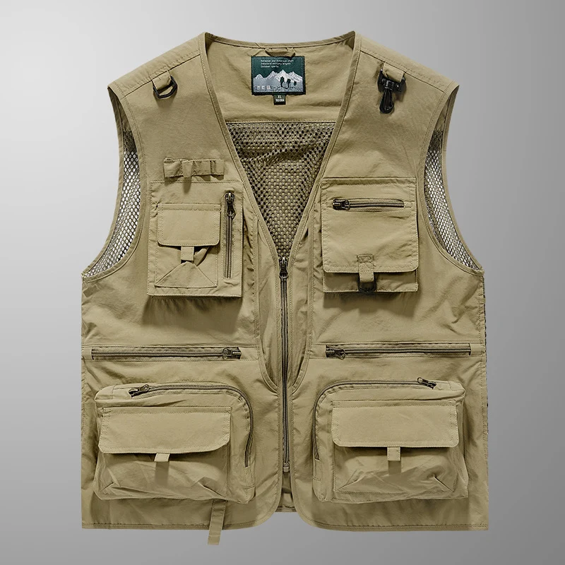 Herren Multifunktionale Angler- und Utility‑Weste mit Mesh‑Einsätzen und Mehrfach‑Taschen Drune