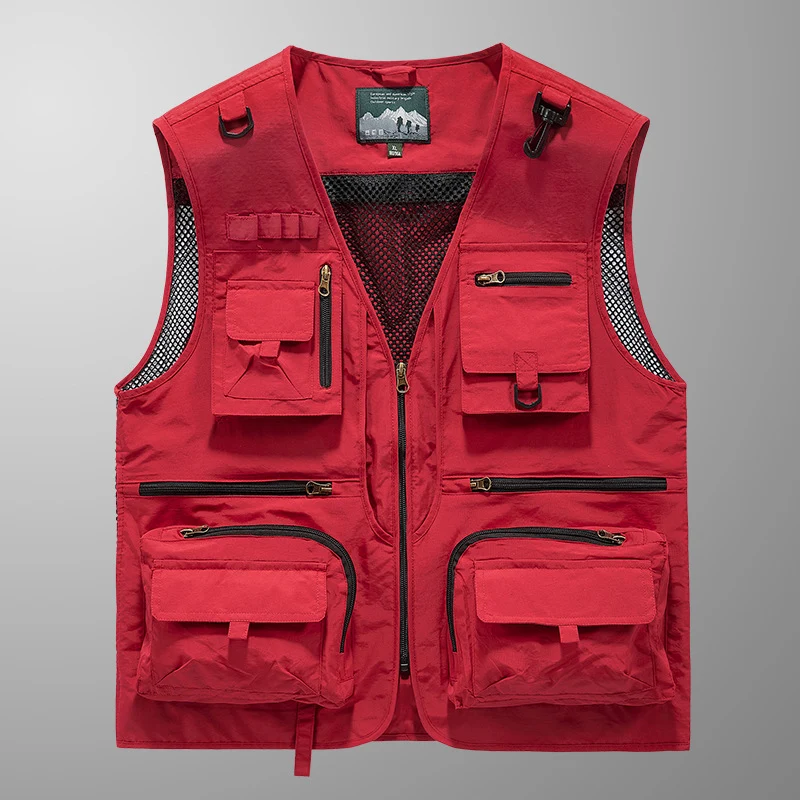 Herren Multifunktionale Angler- und Utility‑Weste mit Mesh‑Einsätzen und Mehrfach‑Taschen Drune