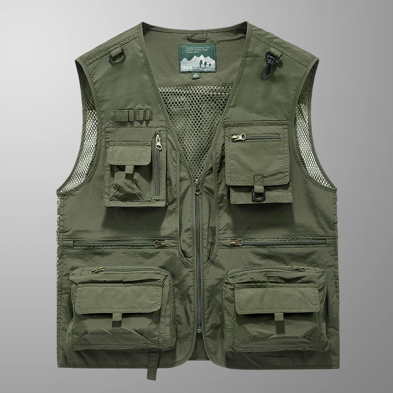 Herren Multifunktionale Angler- und Utility‑Weste mit Mesh‑Einsätzen und Mehrfach‑Taschen Drune