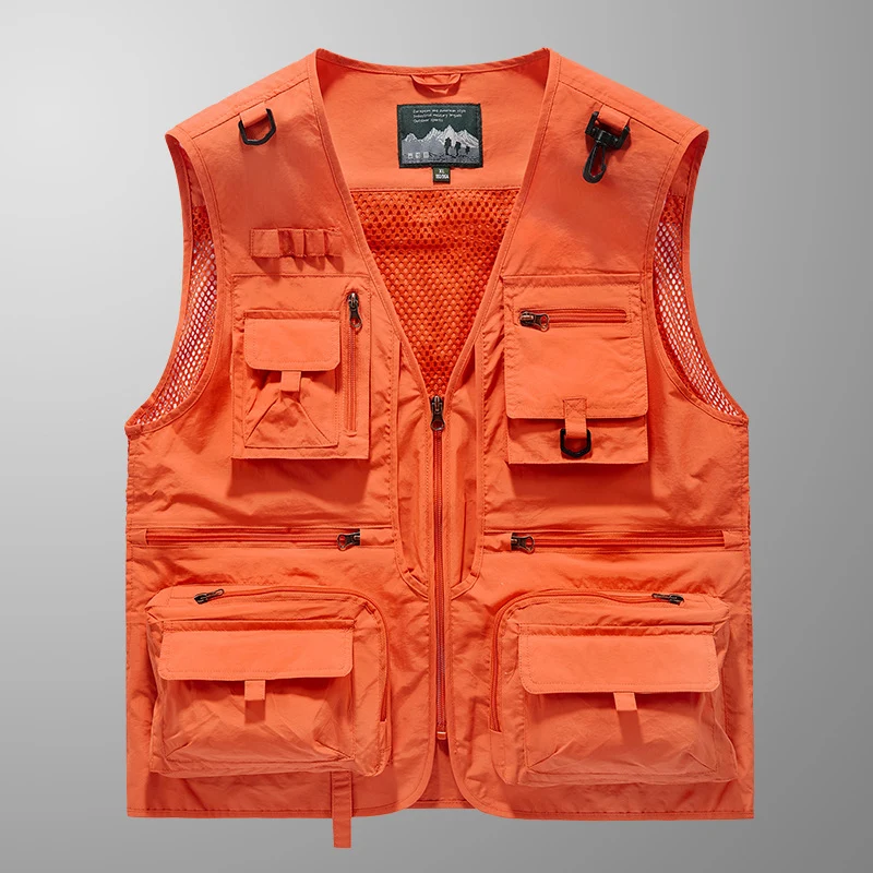 Herren Multifunktionale Angler- und Utility‑Weste mit Mesh‑Einsätzen und Mehrfach‑Taschen Drune