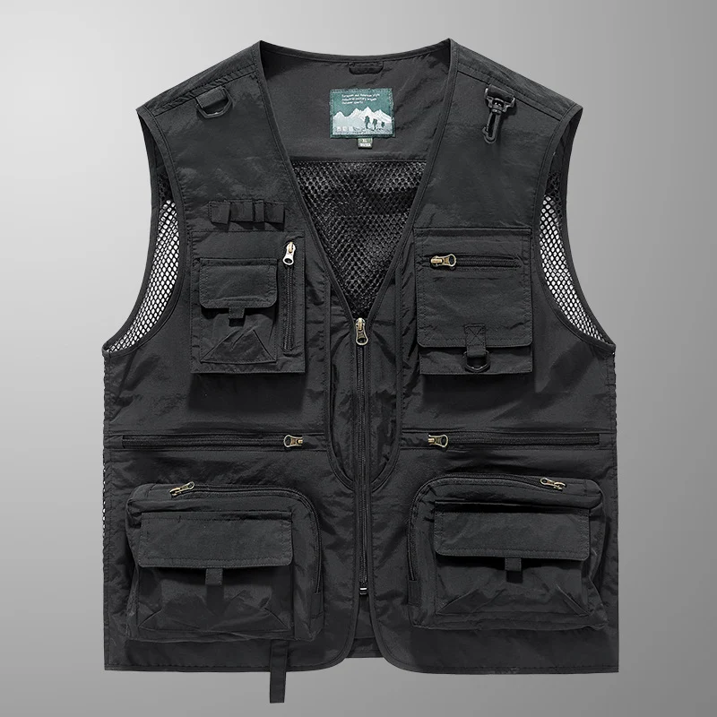 Herren Multifunktionale Angler- und Utility‑Weste mit Mesh‑Einsätzen und Mehrfach‑Taschen Drune