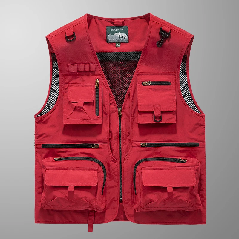 Herren Multifunktionale Angler- und Utility‑Weste mit Mesh‑Einsätzen und Mehrfach‑Taschen Drune