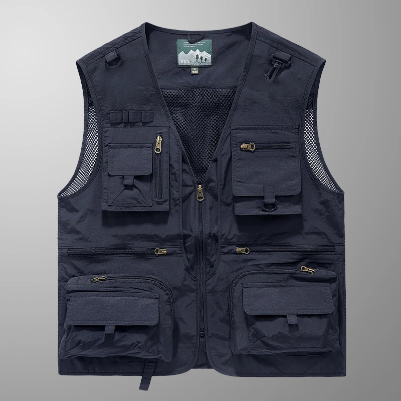 Herren Multifunktionale Angler- und Utility‑Weste mit Mesh‑Einsätzen und Mehrfach‑Taschen Drune