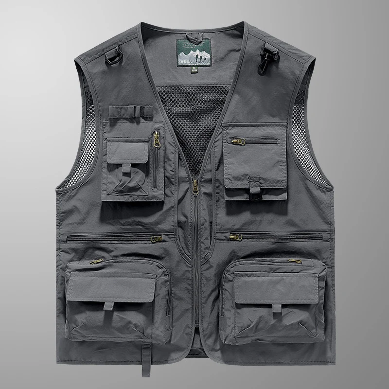 Herren Multifunktionale Angler- und Utility‑Weste mit Mesh‑Einsätzen und Mehrfach‑Taschen Drune