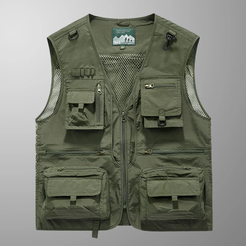 Herren Multifunktionale Angler- und Utility‑Weste mit Mesh‑Einsätzen und Mehrfach‑Taschen Drune