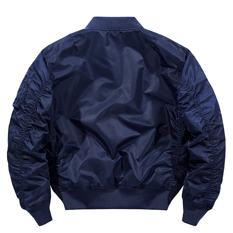 Herren Modernes Nylon-Flightbomber mit kontrastierendem Innenfutter, Ärmeltasche und elastischem Rippbündchen Drune