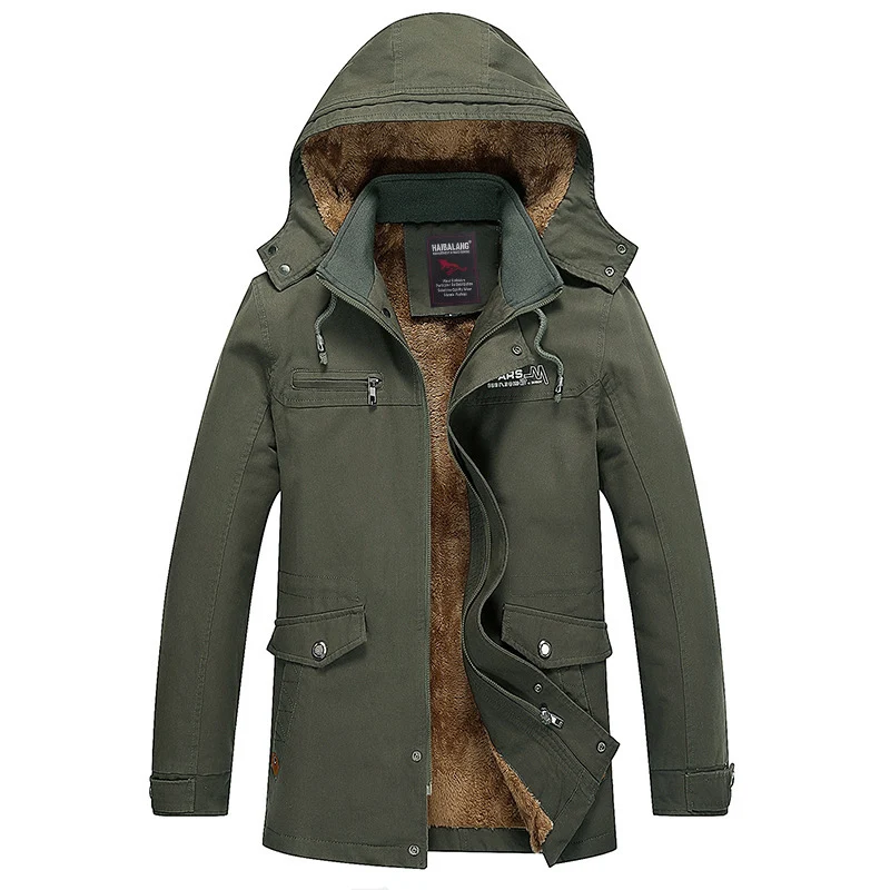 Herren mittellanger Fieldparka im Urban-Style mit Teddyfleece-Innenfutter Drune