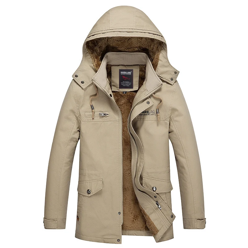 Herren mittellanger Fieldparka im Urban-Style mit Teddyfleece-Innenfutter Drune