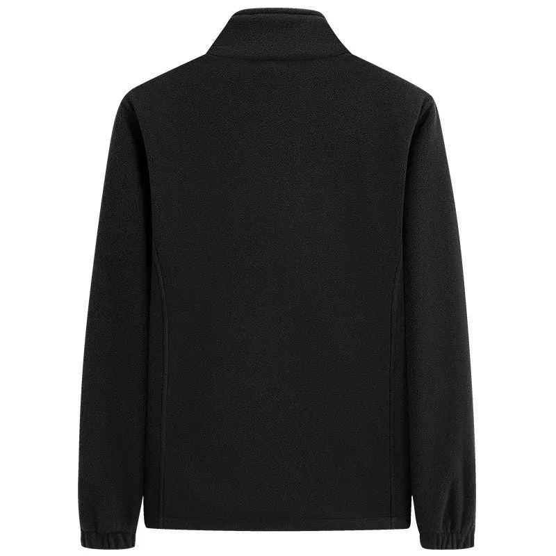 Herren Microfleece Outdoorjacke mit Stehkragen und durchgehendem Reißverschluss Drune