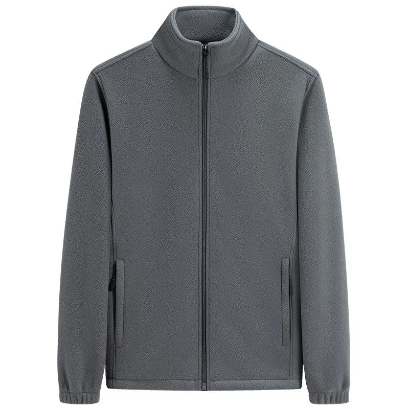 Herren Microfleece Outdoorjacke mit Stehkragen und durchgehendem Reißverschluss Drune