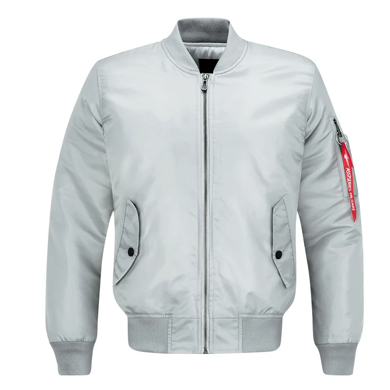 Herren Leichter Nylon-Bomber mit Ärmeltasche, Rippbündchen und Thermo‑Wattierung Drune