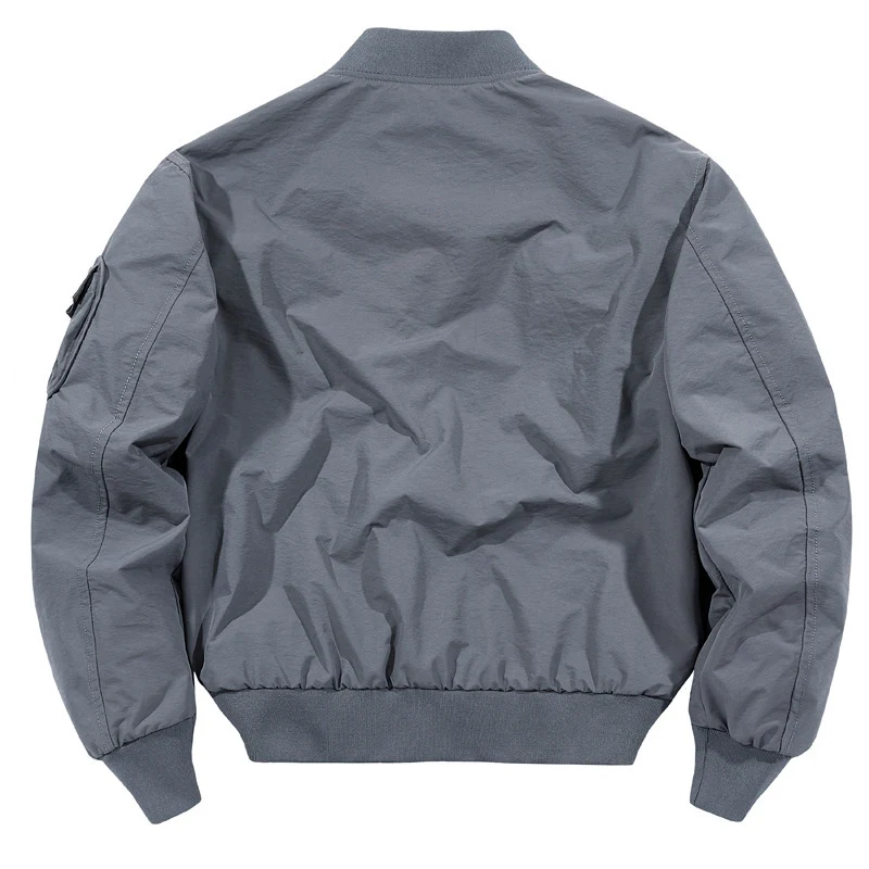 Herren leichter Nylon-Bomber im Utility-Look mit Mehrfachtaschen und Rippbündchen Drune