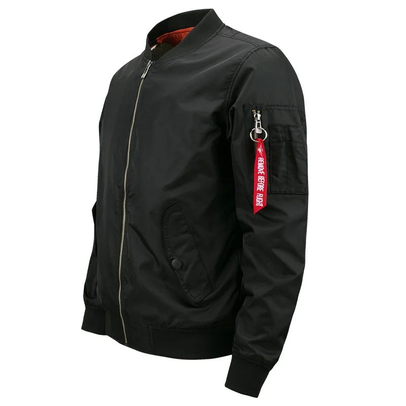 Herren leichter gesteppter Nylon-Bomber mit Utility-Ärmeltasche und gerippten Bündchen Drune