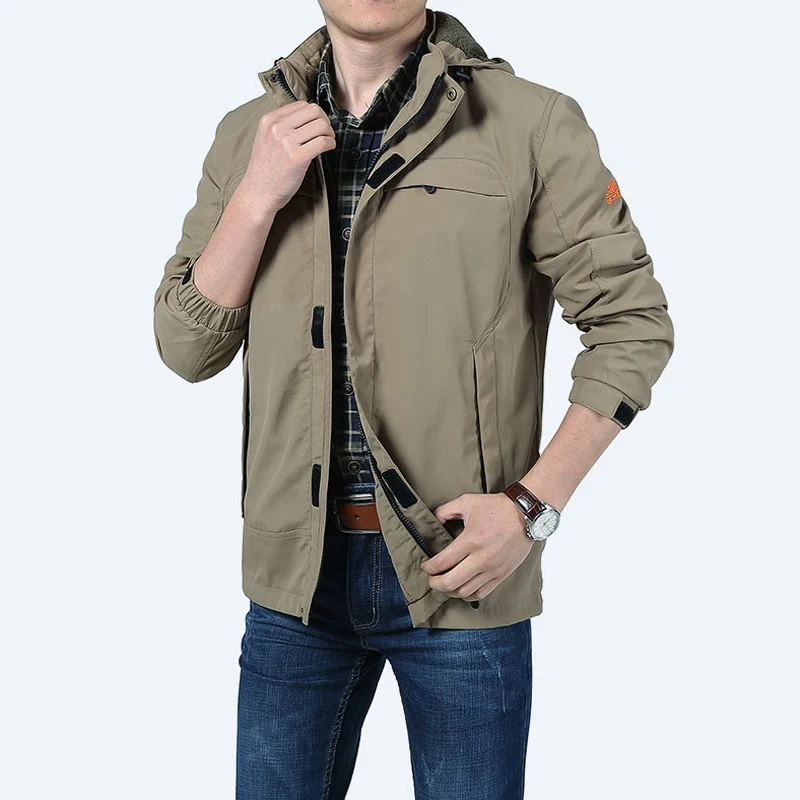 Herren leichter funktionaler Fieldparka mit Kapuze und multifunktionalen Taschen Drune